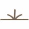 Ekena Millwork Richland Smooth Timber Gable Bracket, Douglas Fir, 72"W x 36"H x 1 1/2"D x 3 1/2"F, 12/12 Pitch GBW072X36X0204RIC00SDF - alternate 2